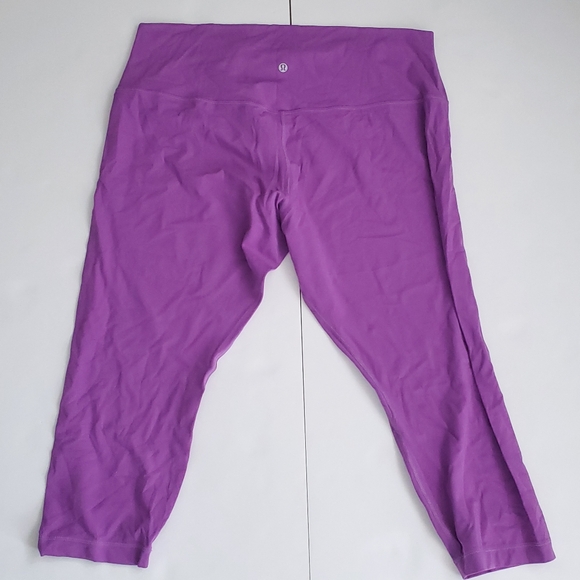 Lululemon Women's Align High-Rise Crop 23” Moonlit Magenta Leggings Pants Sz 20 - Picture 3 of 10